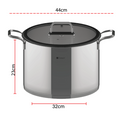 Dorsch Stainless Steel Pot – 32 cm / 17 L