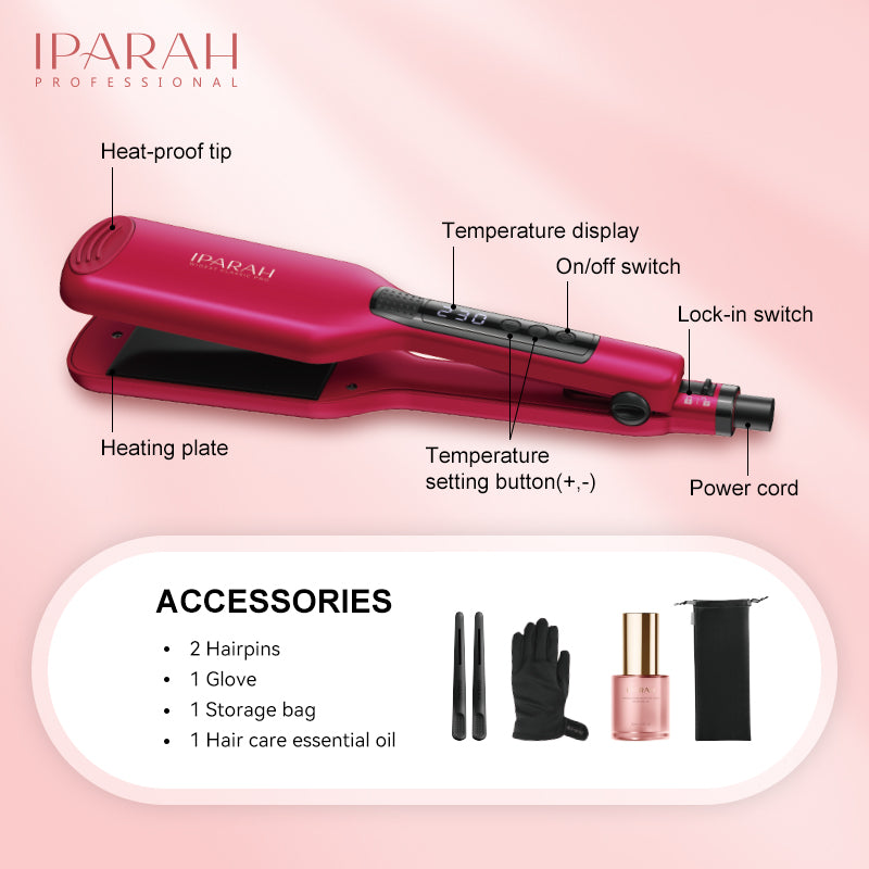 IPARAH P-120B Wide Hair Straightener – Professional Flat Iron