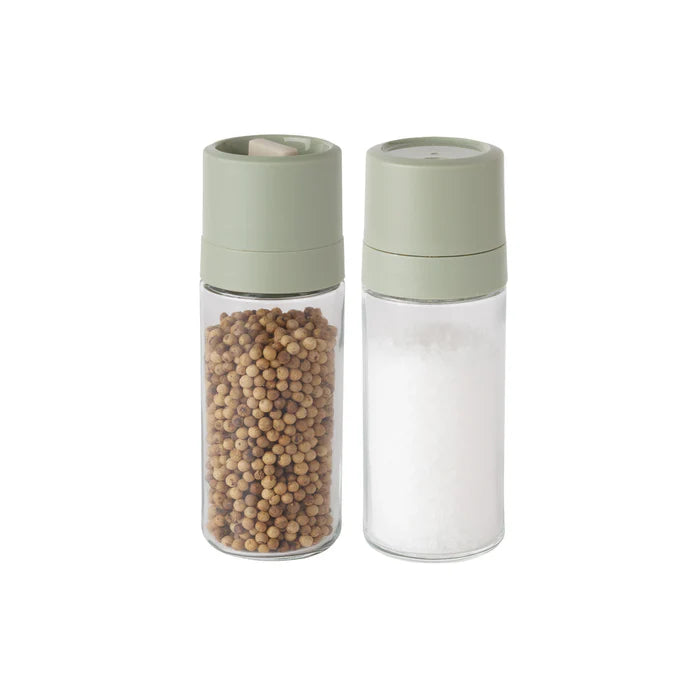 BergHOFF Balance Glass 2Pc Covered Grinder and Shaker Set 3950403