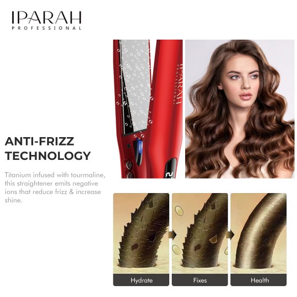 IPARAH P-108 Professional Electric Hair Straightener for Women – LCD Display & Titanium Coating Plate