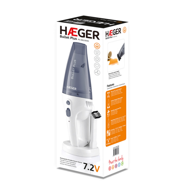 Haeger Hand Vacuum 7.2V Bullet Plus – PV-45G.004A