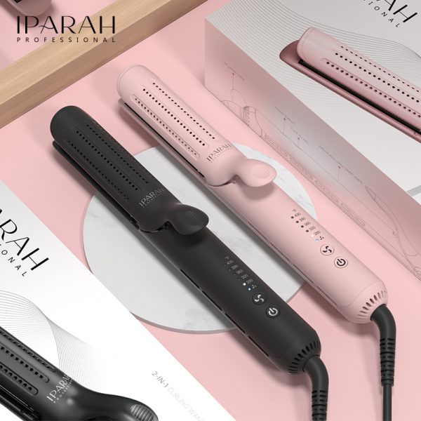 IPARAH P-118 Hair Straightener – Professional 2-in-1 Curling Wand & Titanium Flat Iron
