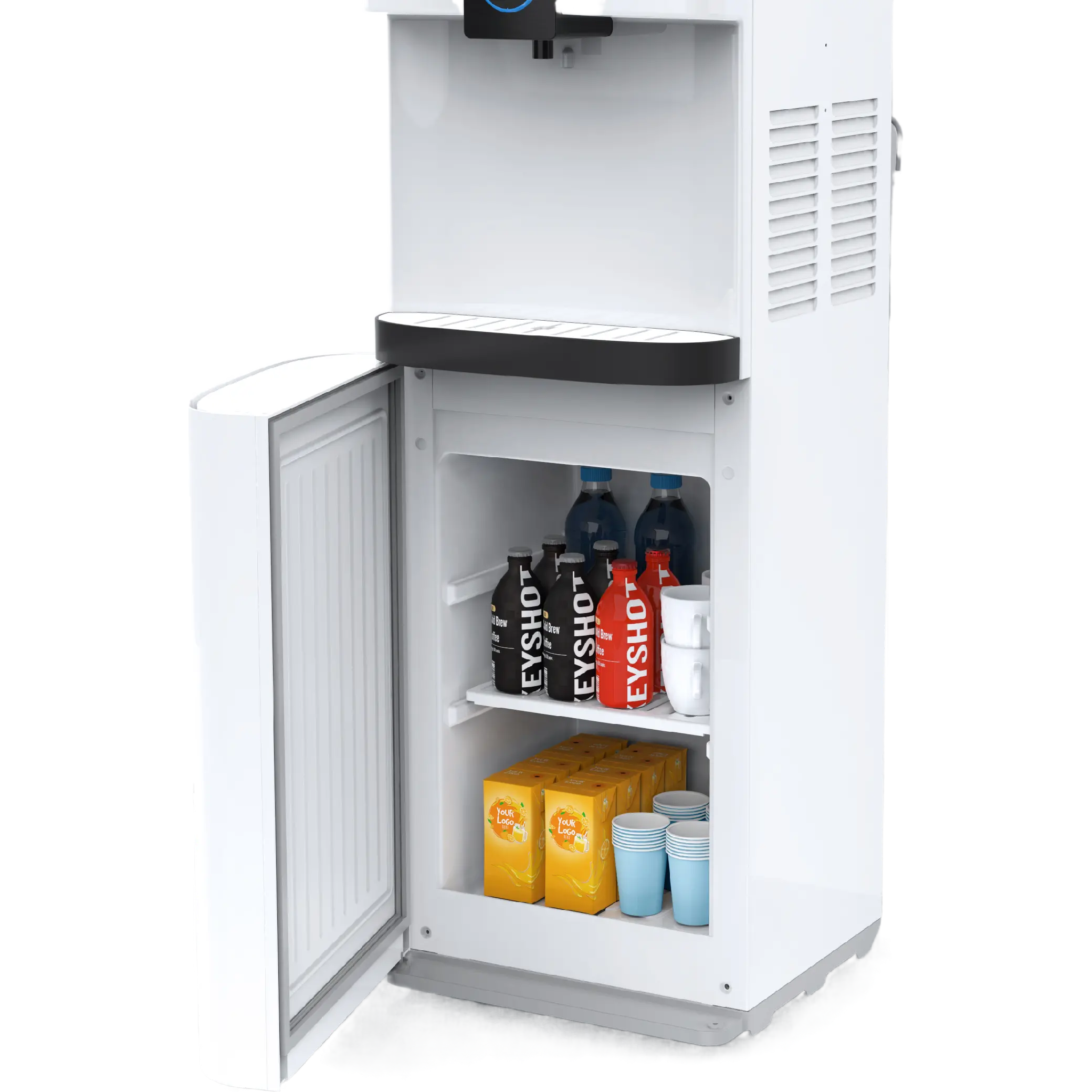 Midea Top Loading Water Dispenser with Refrigerator White YL2037S-B