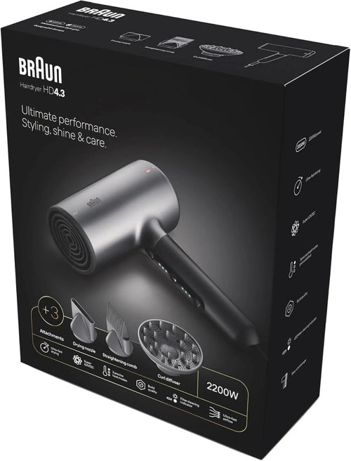 Braun HD4.3 Hair Dryer Electro Grey