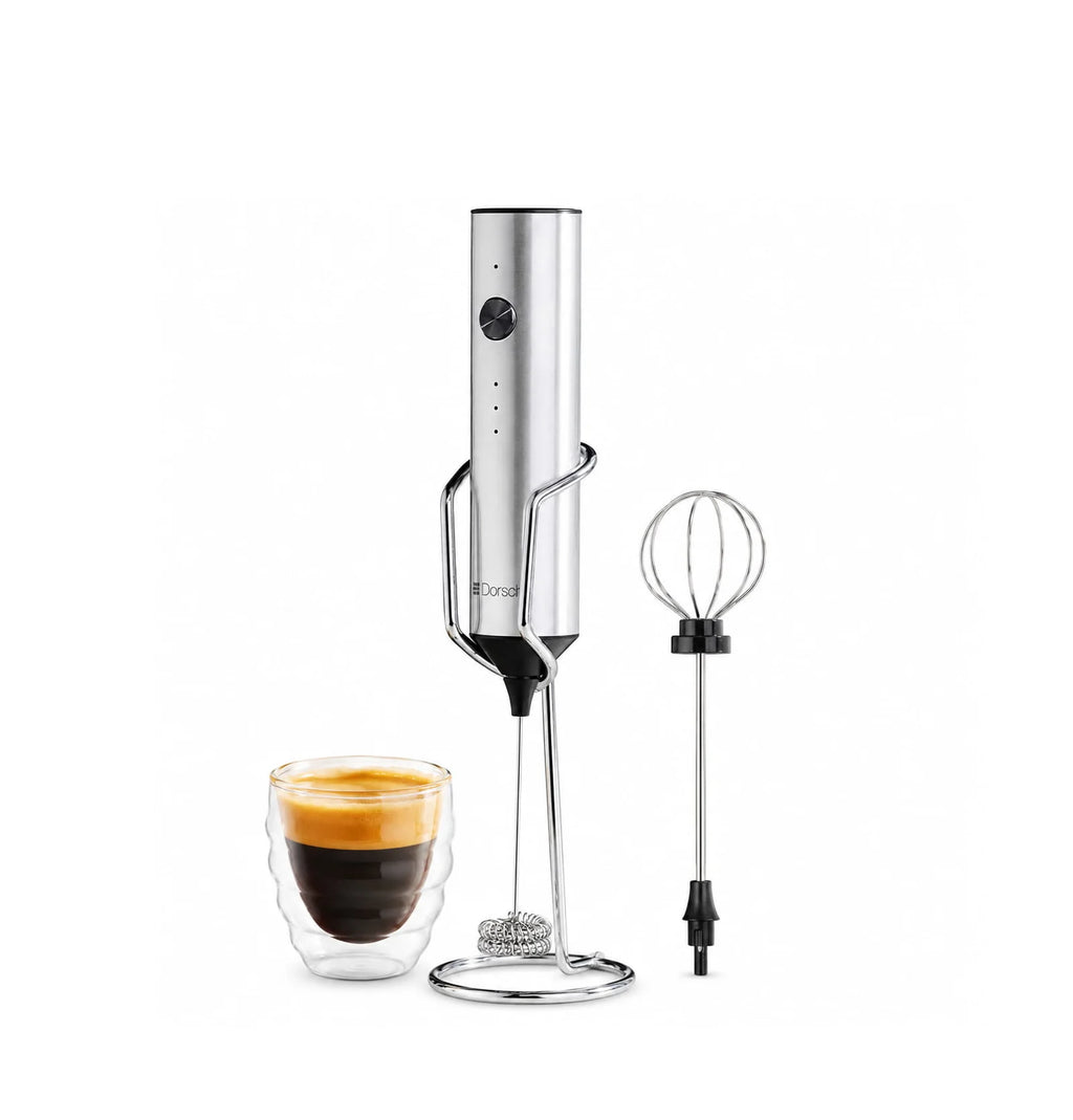 Dorsch rechargeable milk frother f-70 with stand