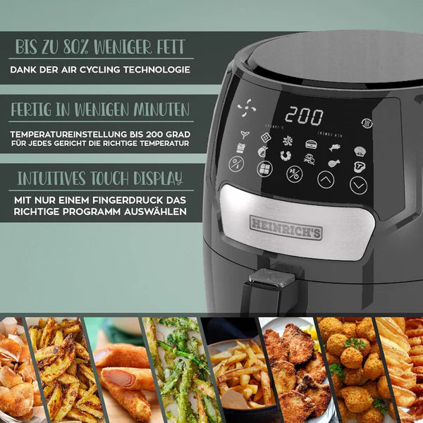 Heinrich’s HFR8212 Hot Air Fryer – 3.7L Digital Touch