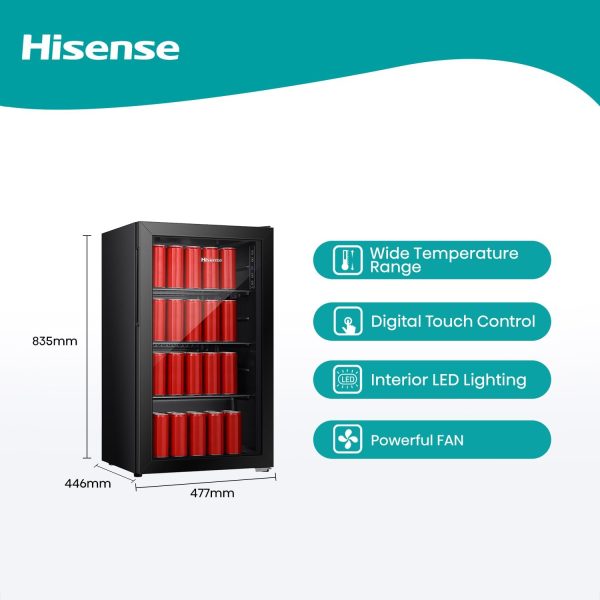 Hisense RBC122N4ASU Single Door Beverage Cooler – 122 L