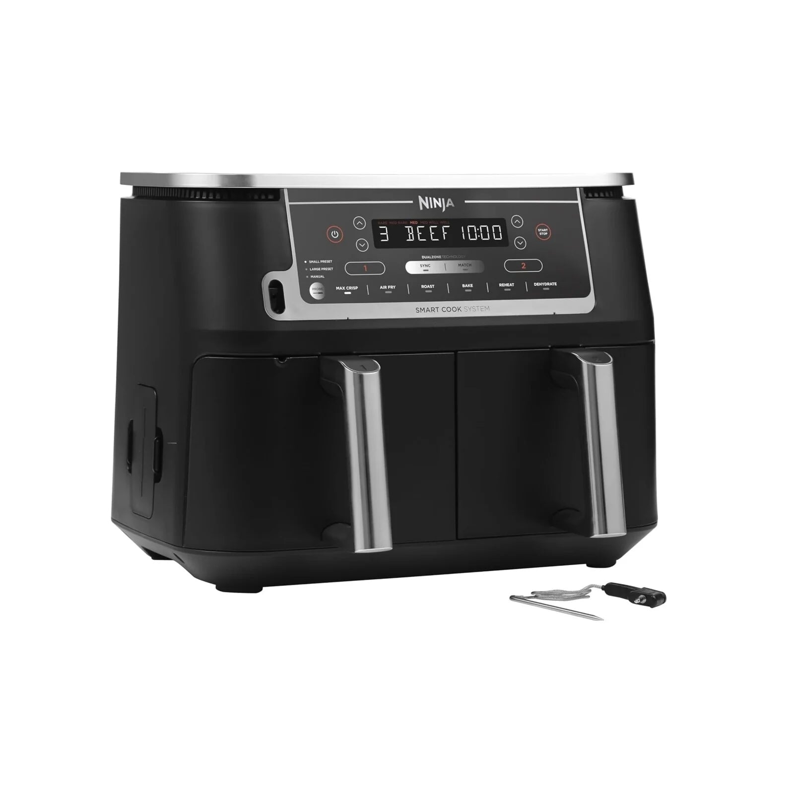 Ninja Air Fryer Dual Zone 9.5L with Thermometer