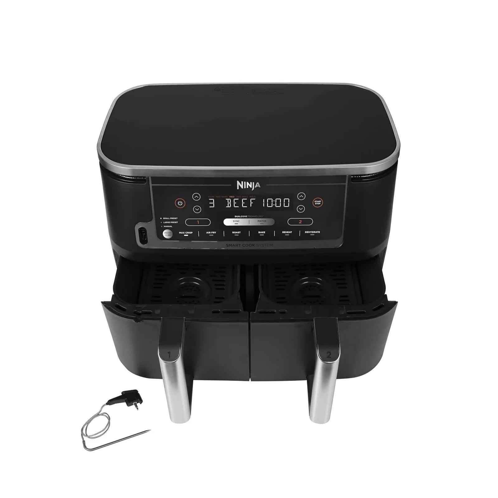 Ninja Air Fryer Dual Zone 9.5L with Thermometer