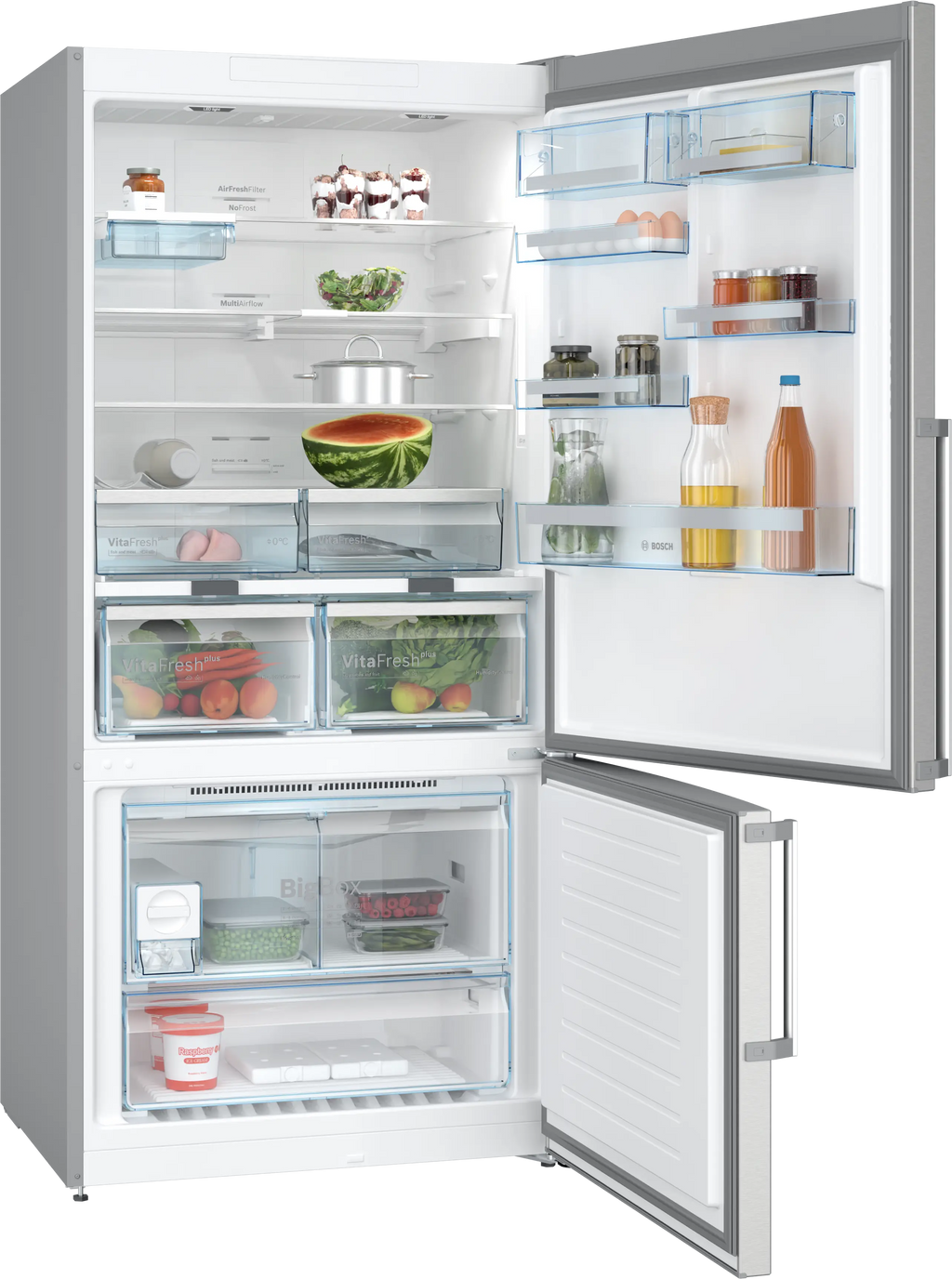 Bosch KGN86AI32U fridge-freezer 186 x 86 cm Brushed steel