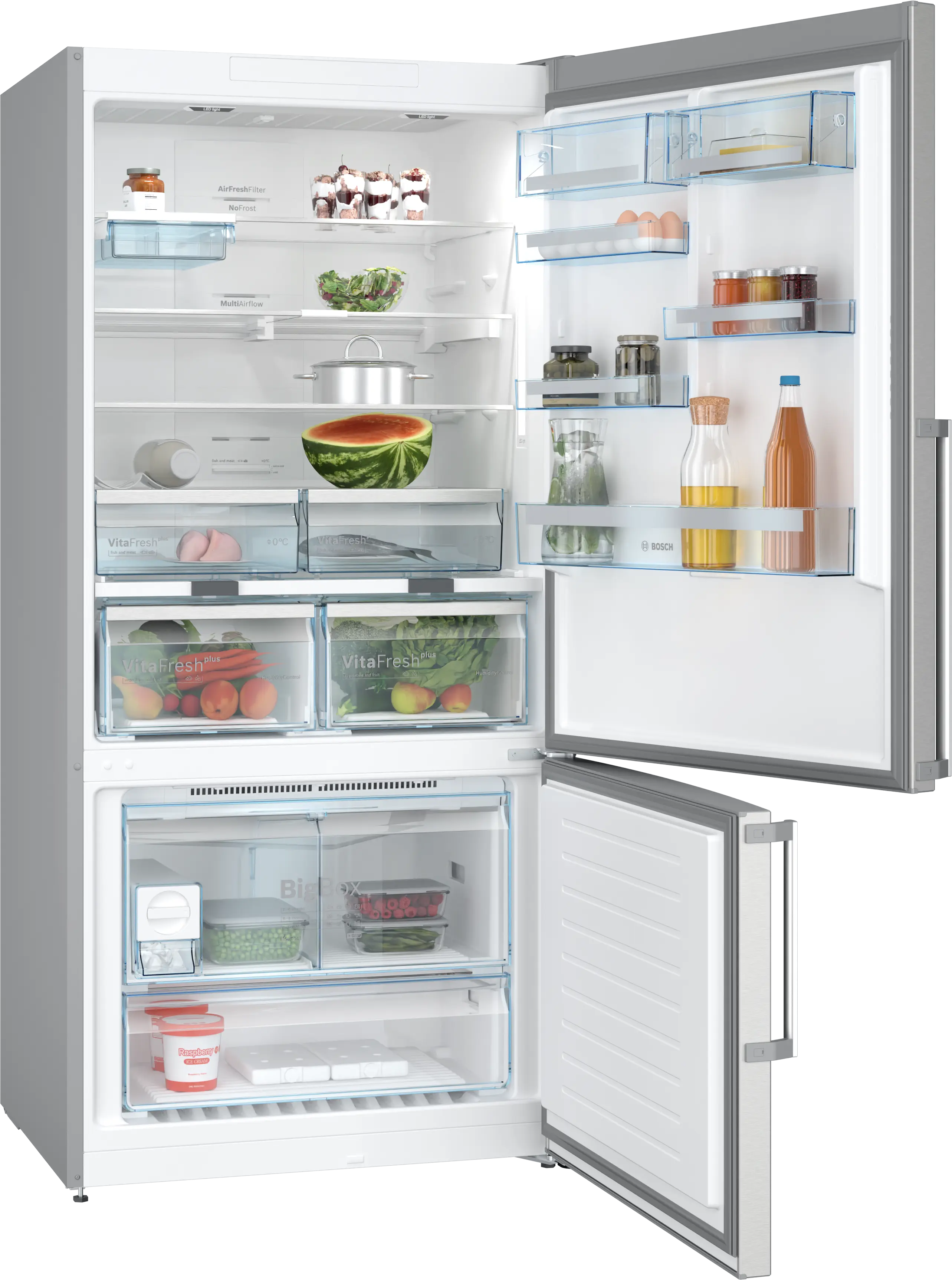 Bosch KGN86AI32U fridge-freezer 186 x 86 cm Brushed steel