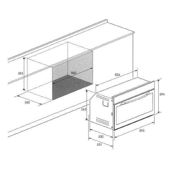 Bompani BO243YG 90 cm Built-In Gas Oven