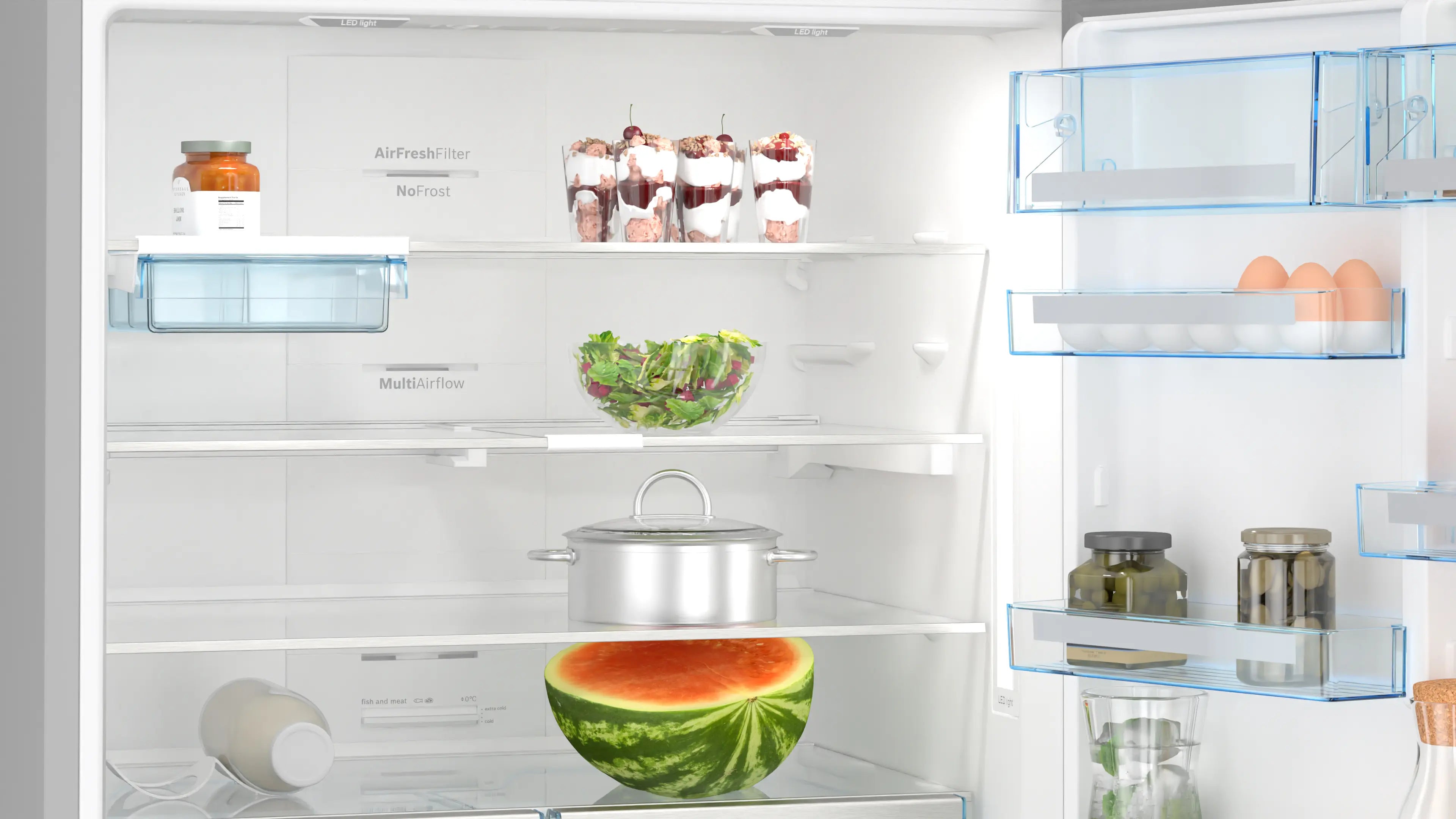 Bosch KGN86AI32U fridge-freezer 186 x 86 cm Brushed steel