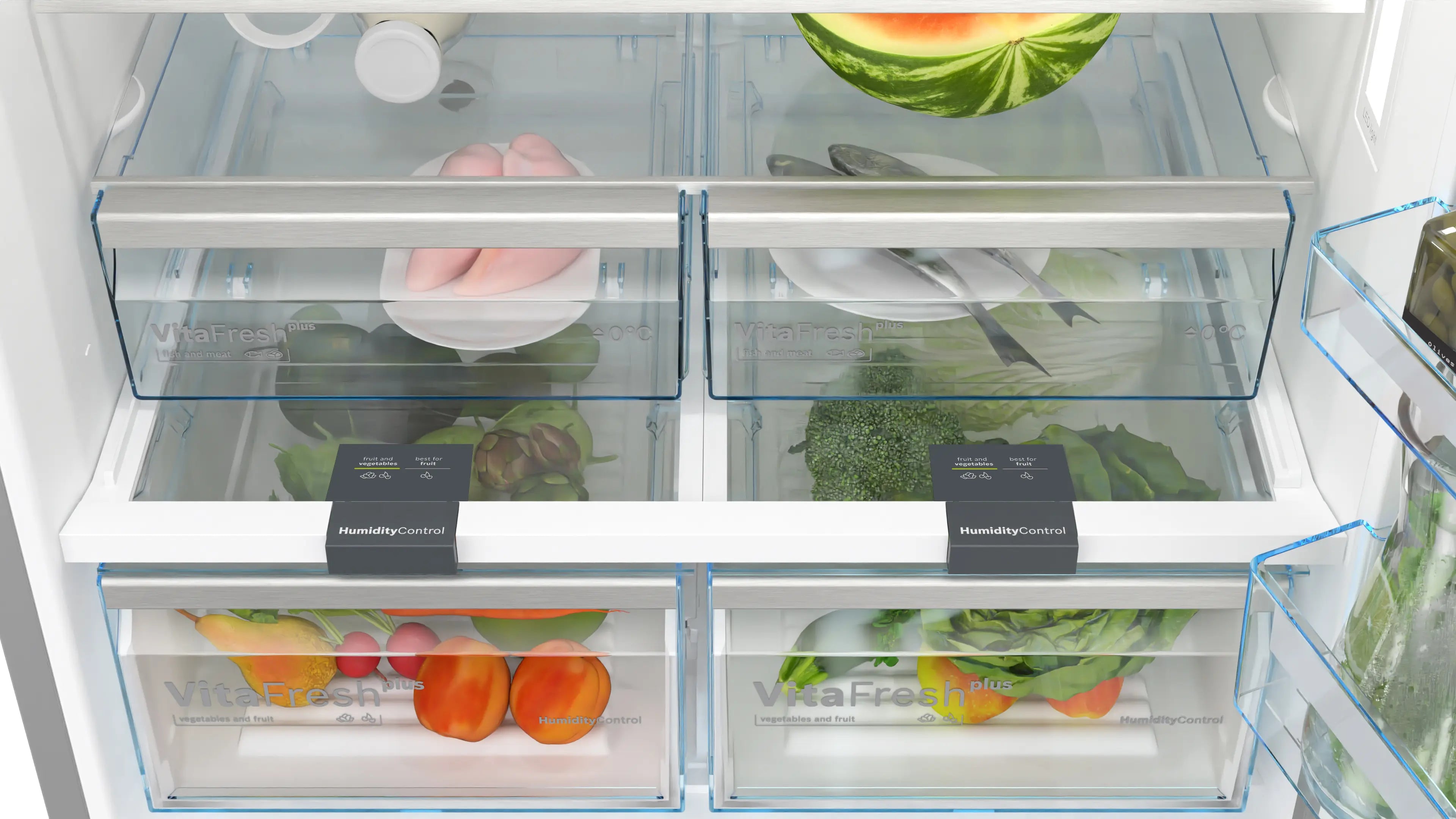 Bosch KGN86AI32U fridge-freezer 186 x 86 cm Brushed steel