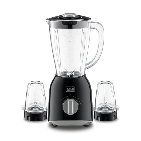Black & Decker Blender with 2 Grinder Mills | BX365-B5 – 1.5L, 400W