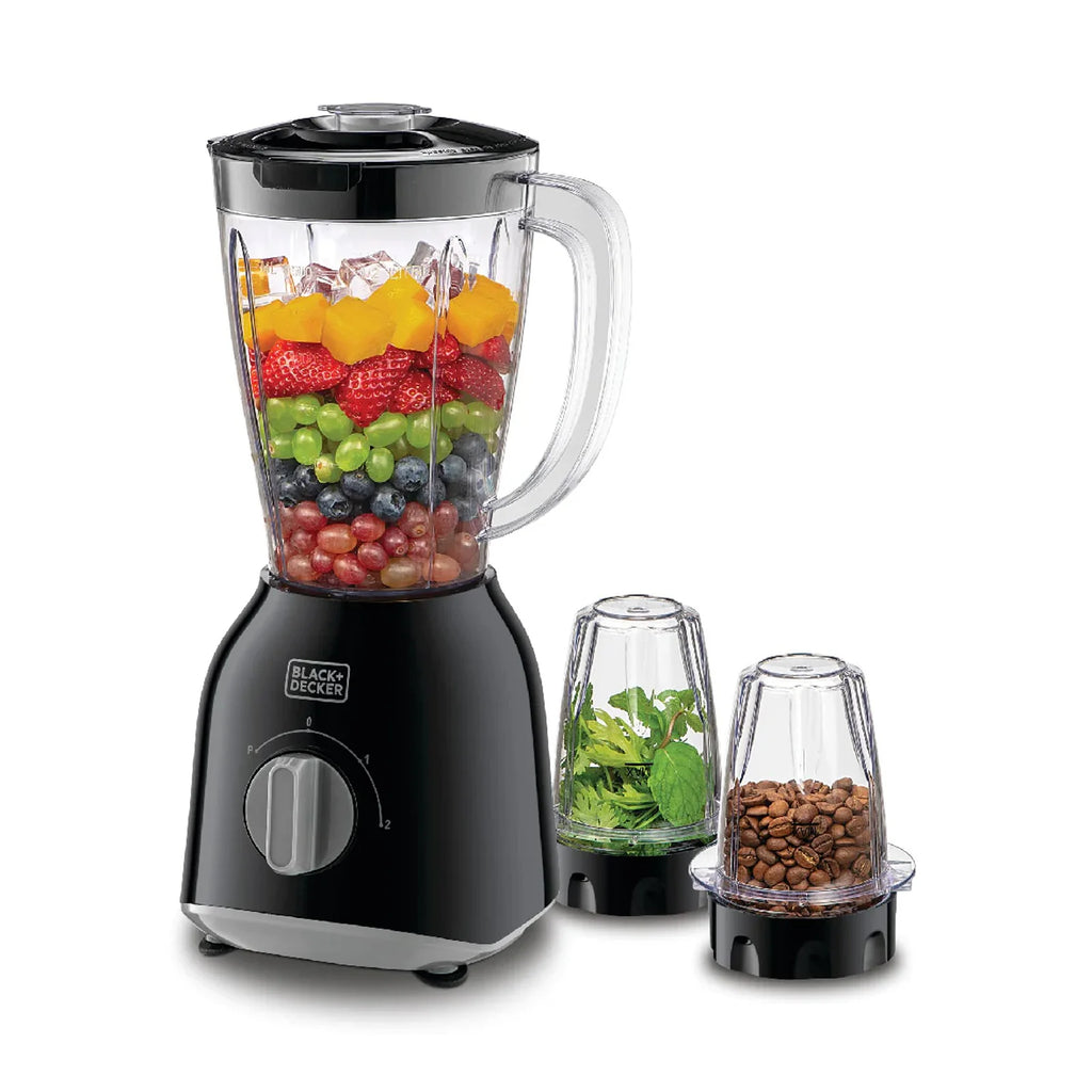 Black & Decker Blender with 2 Grinder Mills | BX365-B5 – 1.5L, 400W