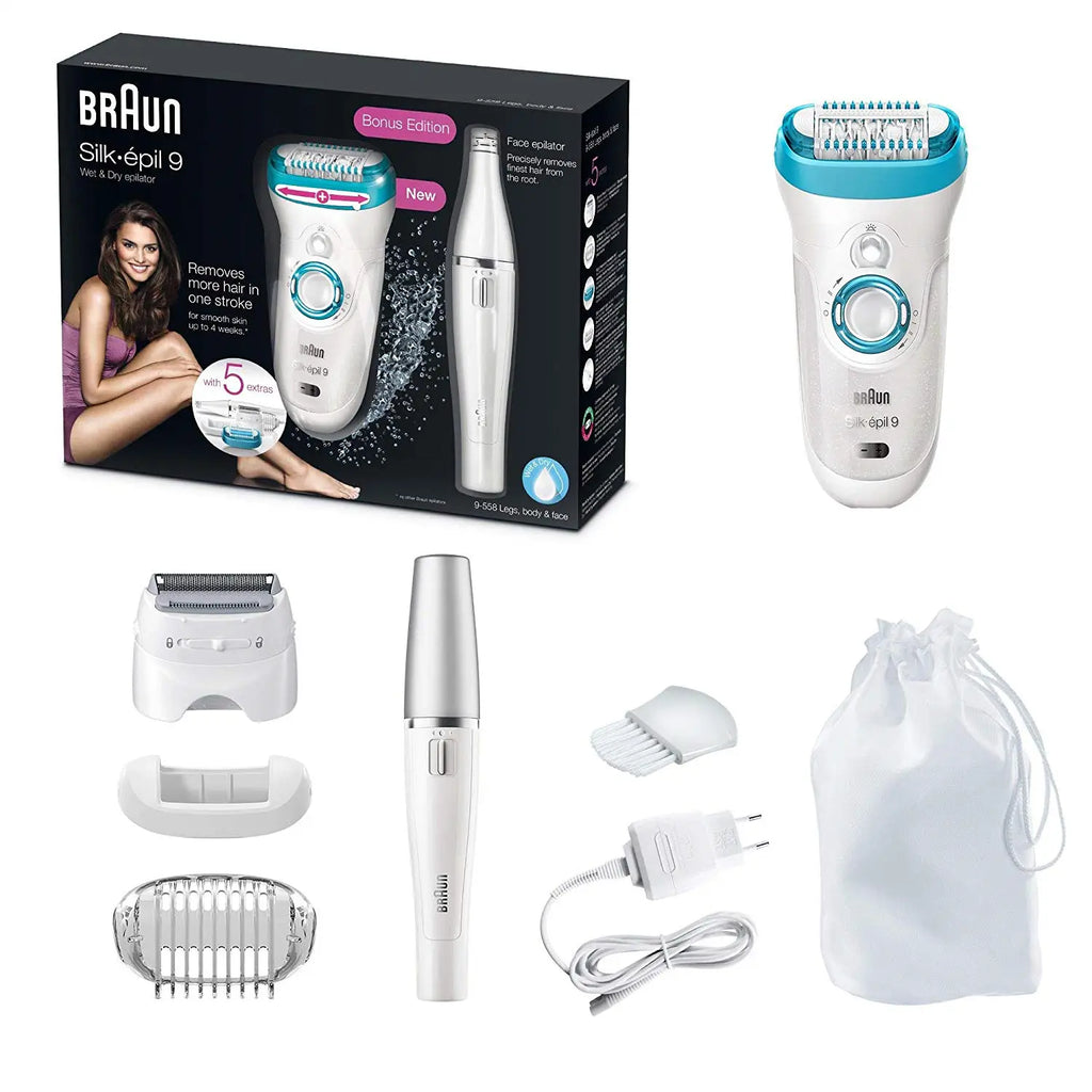 Braun Silk·épil Bonus Edition – Wet & Dry Face & Body Epilator