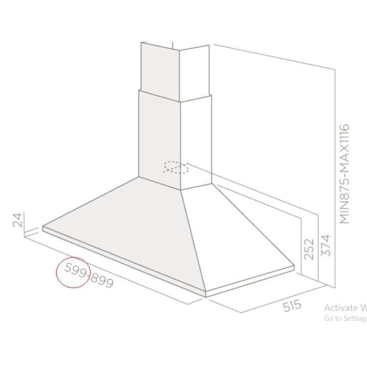 Elica Hood Pyramid 60 cm Inox