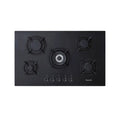 France CRYSTAL90 90 cm Built-In Gas Hob – Black Tempered Glass