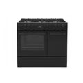 France Cooker 90 cm Gas Oven – 5 Burners (2 Double Ring) – Black