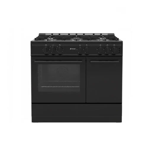 France Cooker 90 cm Gas Oven – 5 Burners (2 Double Ring) – Black
