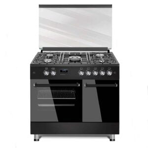 Tecnogas– 90 cm Cooker | 5 Burners, Digital, Black