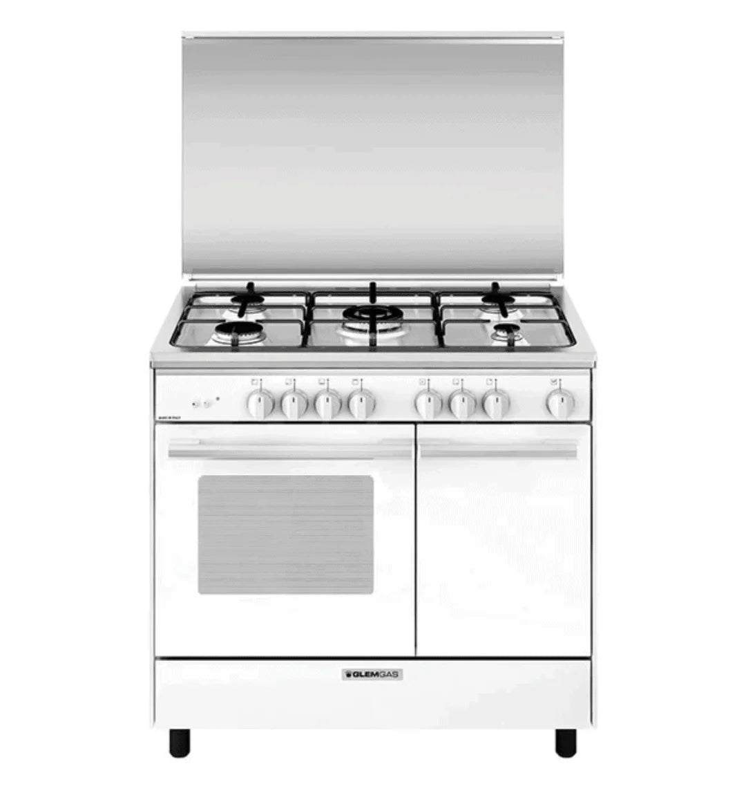 Glem Gas – 90×60 cm Gas Cooker (5 Burners, Gas Oven & Grill)