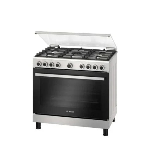 Bosch Series 4 – 90 cm Gas Cooker (125L, Full Safety, Stainless Steel)