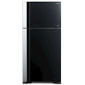 Hitachi RVG760PK71GBK Black Glass Top Mount Refrigerator – 28 Cu. Ft