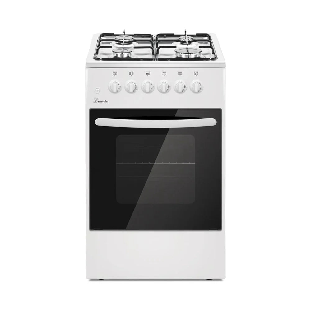 Super Chef AT‑5403‑W Gas Cooker – 50 cm, White