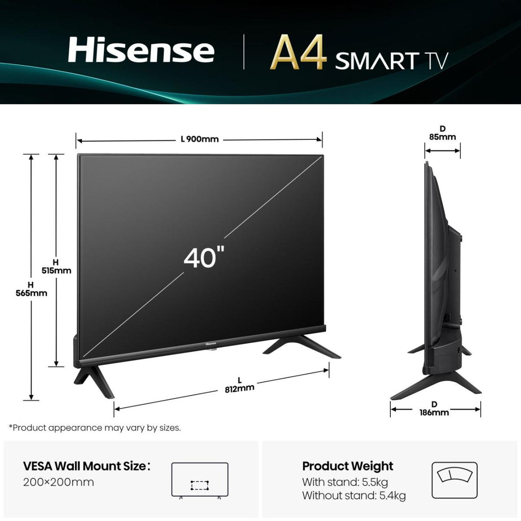 Hisense 40A4Q 40″ FHD VIDAA Smart TV