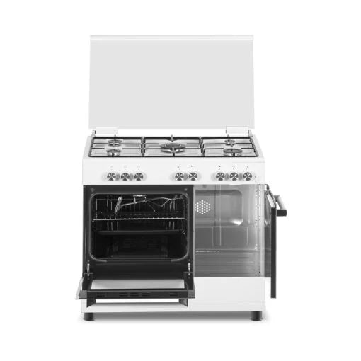 Simfer – 90 cm Gas Cooker with Bottle Compartment (White)