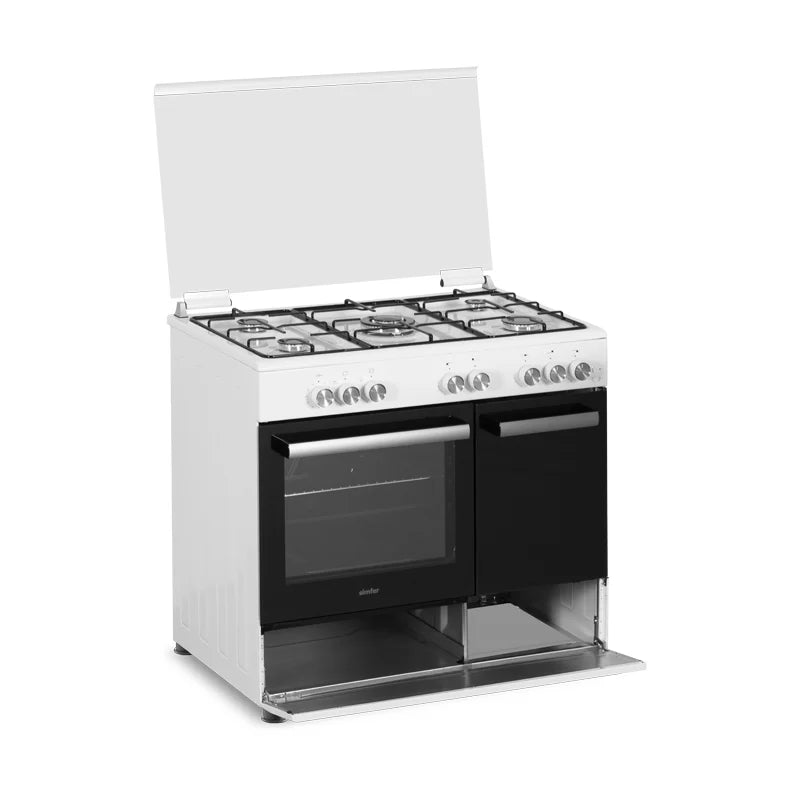 Simfer – 90 cm Gas Cooker with Bottle Compartment (White)