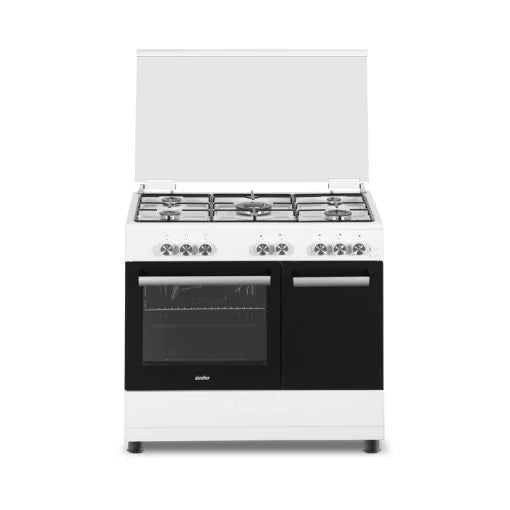 Simfer – 90 cm Gas Cooker with Bottle Compartment (White)