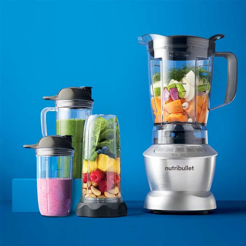 Nutribullet NBC-1110A Combo Blender – 1200 W, Silver, 6-Piece Set