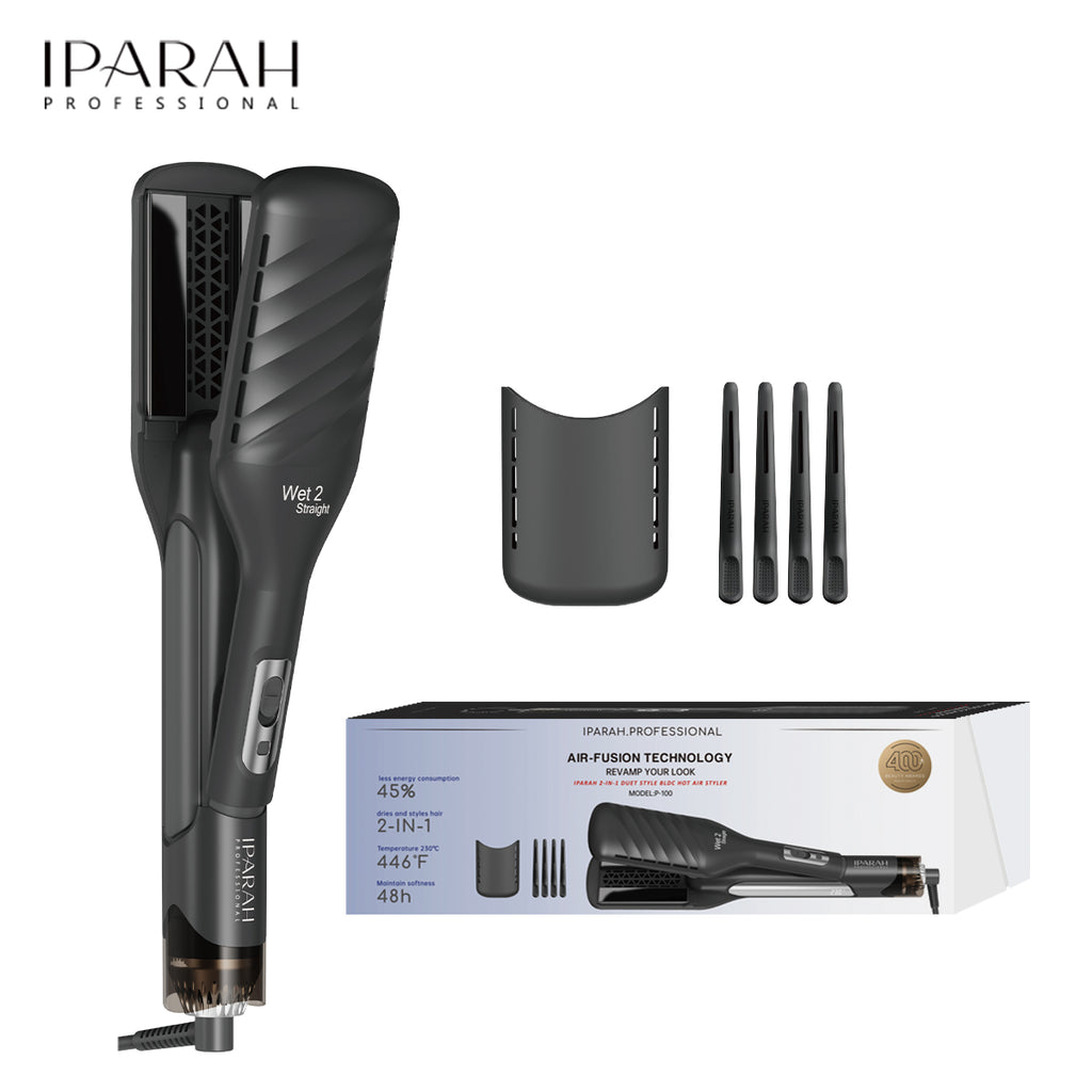 IPARAH P-100 2-in-1 Duet Style Hot Air Styler – Professional Hair Dryer & Straightener