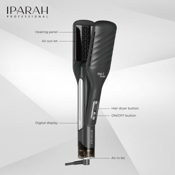 IPARAH P-100 2-in-1 Duet Style Hot Air Styler – Professional Hair Dryer & Straightener