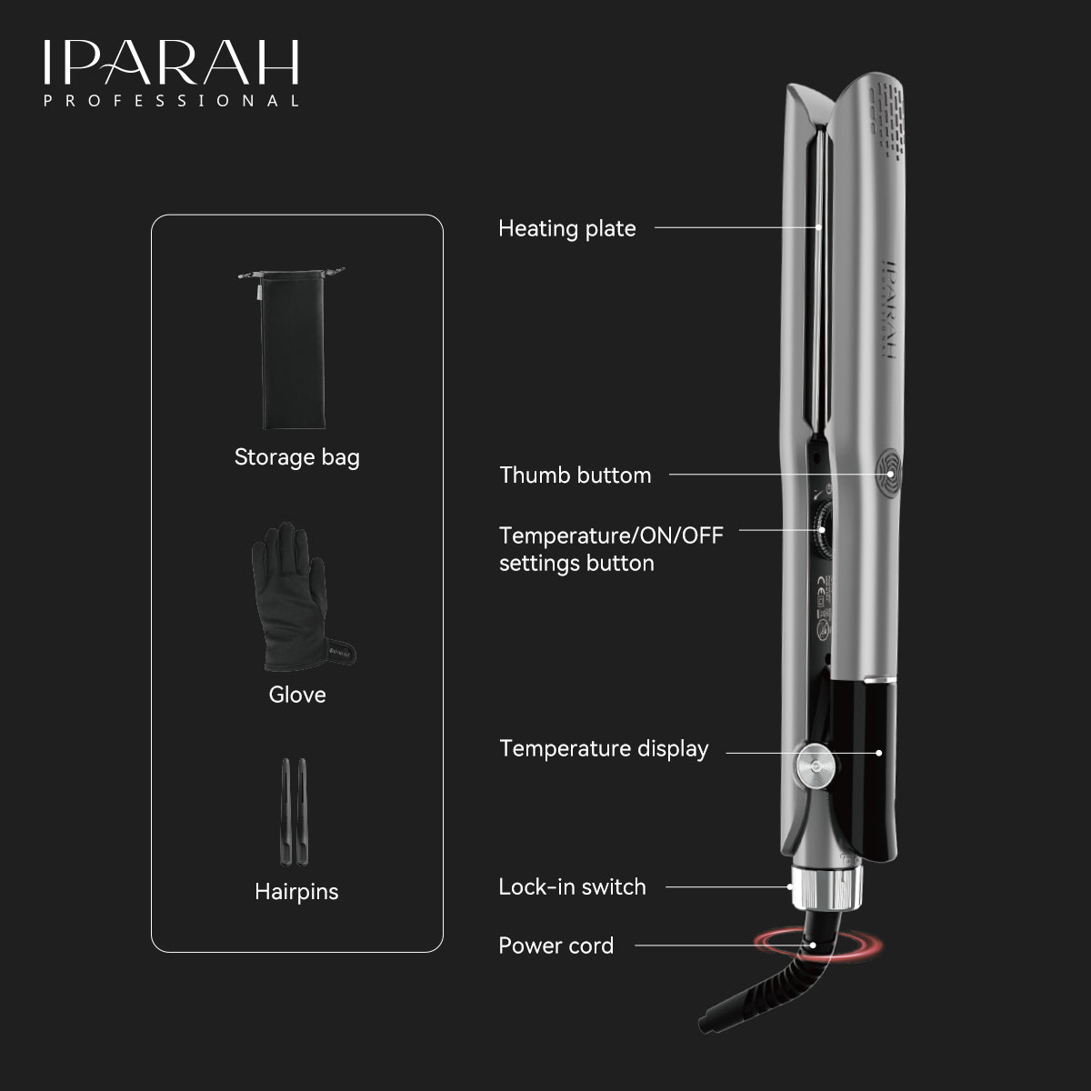 IPARAH P-131 Professional MCH Electric Hair Straightener