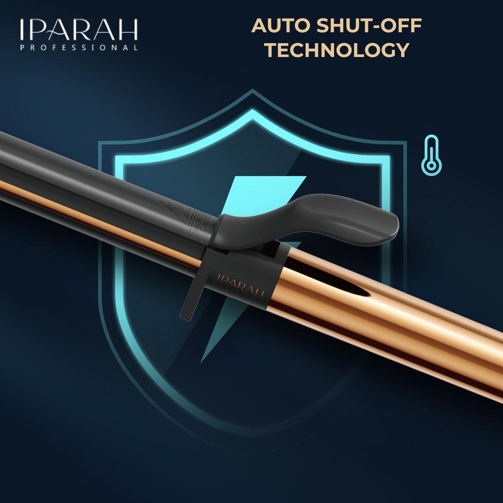 IPARAH P-210 25/32mm Ceramic Coating Barrel Professional Hair Curler Iron