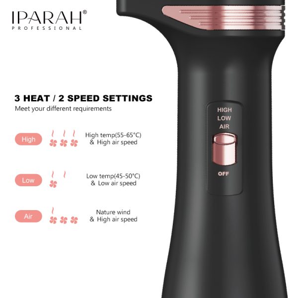 IPARAH P-262 Hair Styling Power Cord Professional Hot Air Brush Straightener & Electric Hair Dryer Styler