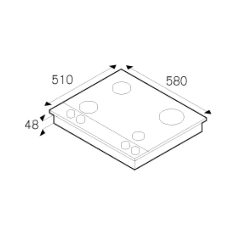 La Germania P6401G9X/12 – Futura Series 60 cm Gas Hob