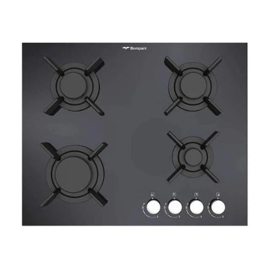 BOMPANI BO217VF/L Built-In Gas Hob 60cm Black Crystal