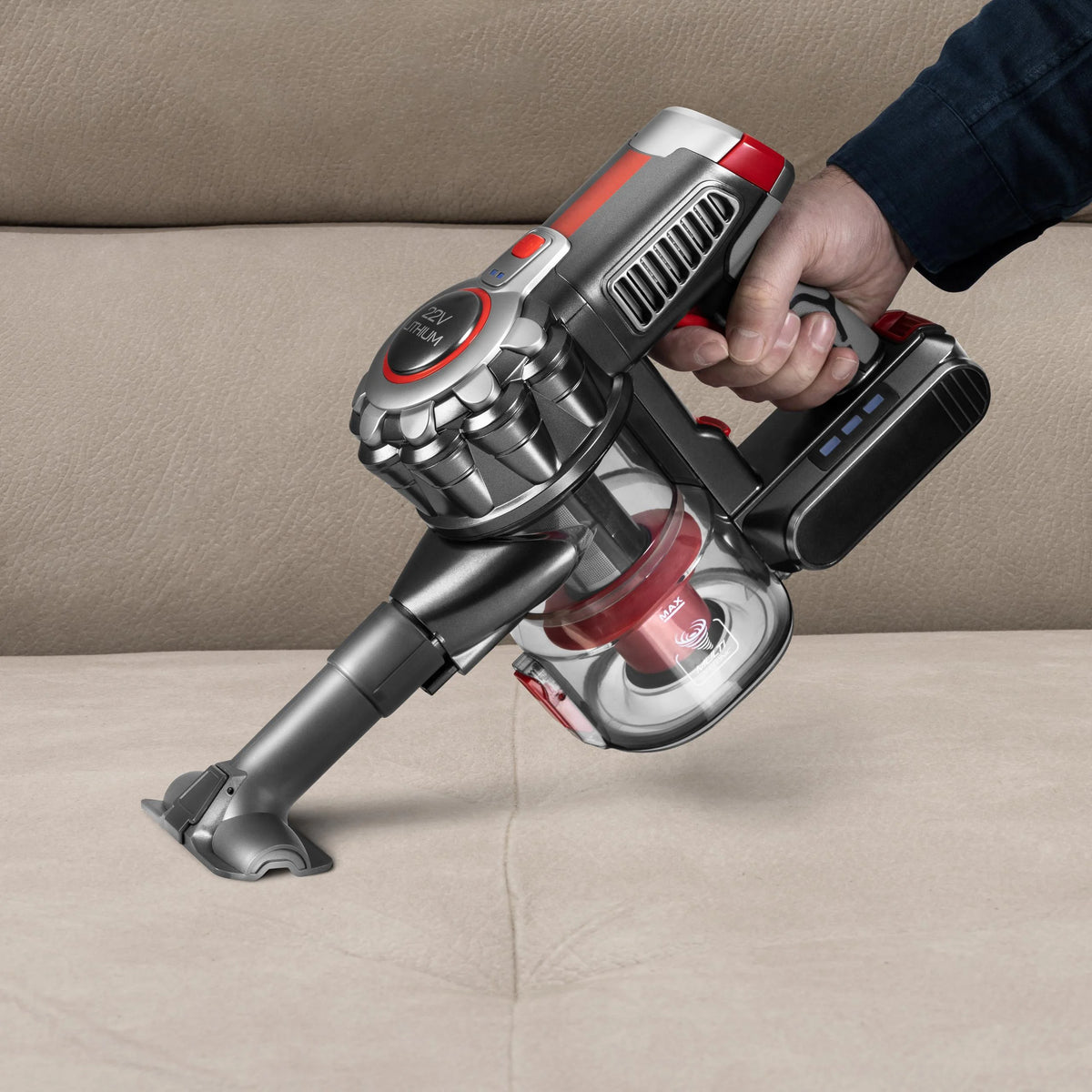 Haeger jupiter cordless upright vacuum cleaner vc-22v049a
