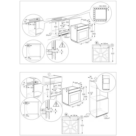 Electrolux UltimateTaste 300 EOG1102COX 60 cm Built‑In Gas Oven (68 L)