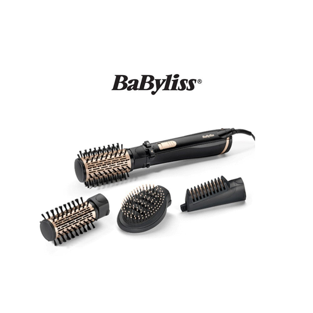 BaByliss Flawless Hair 1000W Rotating Brush + 4 Accessories | AS964Roe