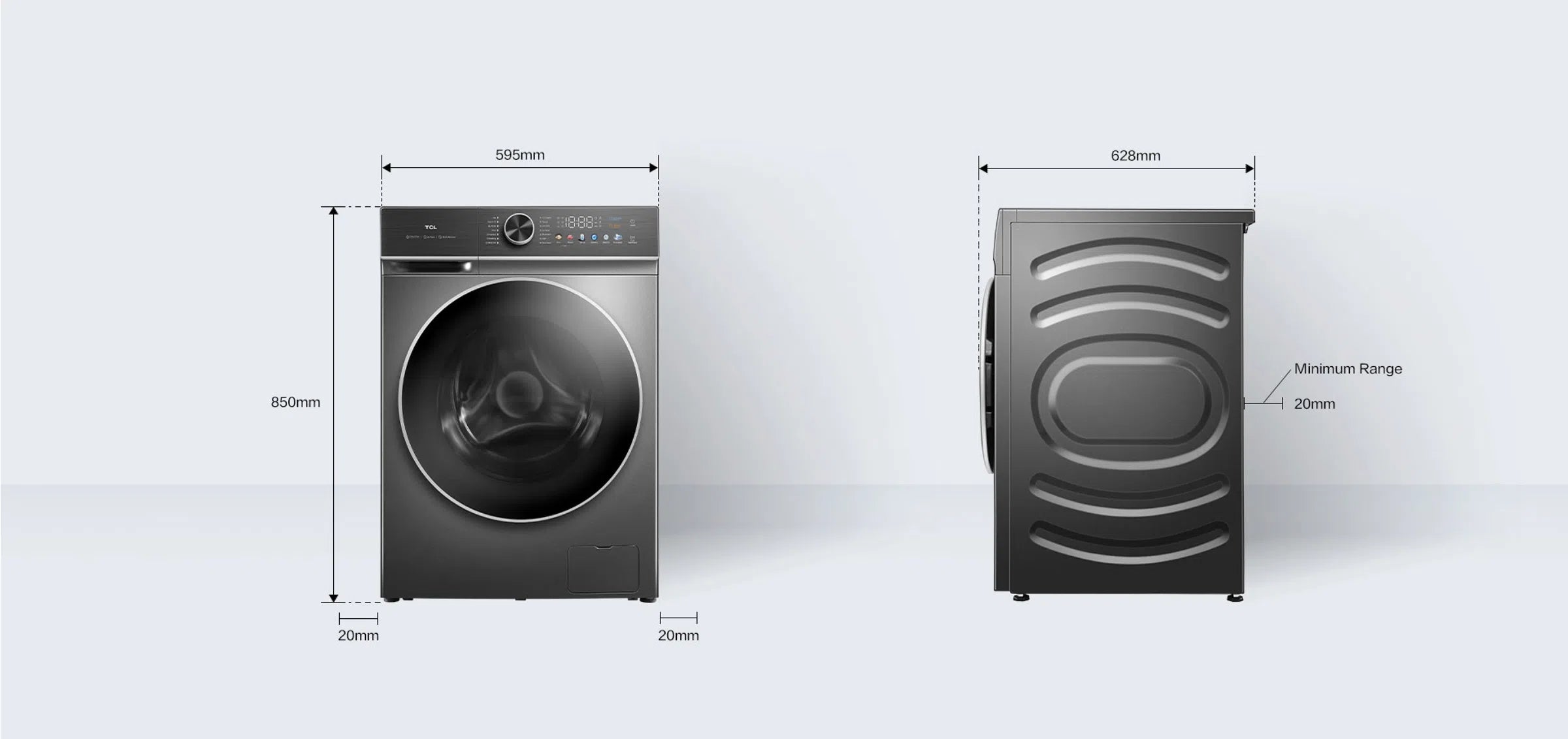 TCL Front Load Washer & Dryer – 10kg Wash / 7kg Dry