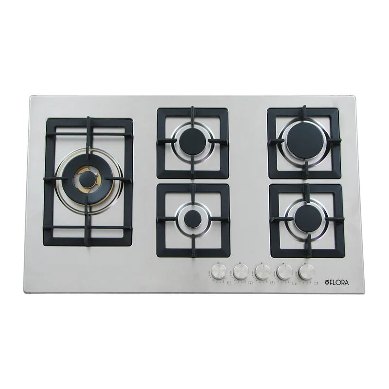 Flora FLBH10‑CTSFSB‑J95X 90 cm Built‑In Gas Hob