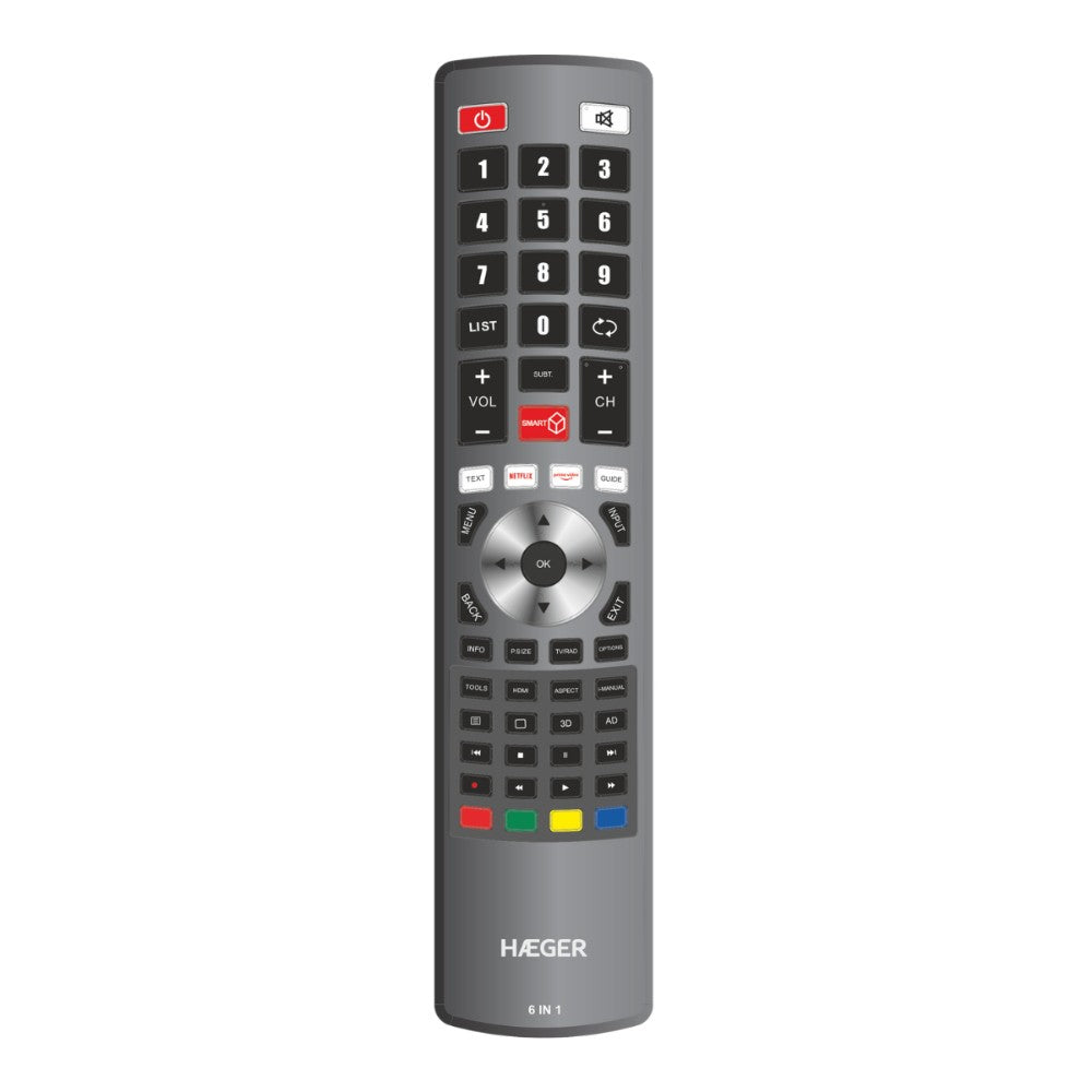 Haeger Universal Remote Control 6-in-1 – UR-006.002A