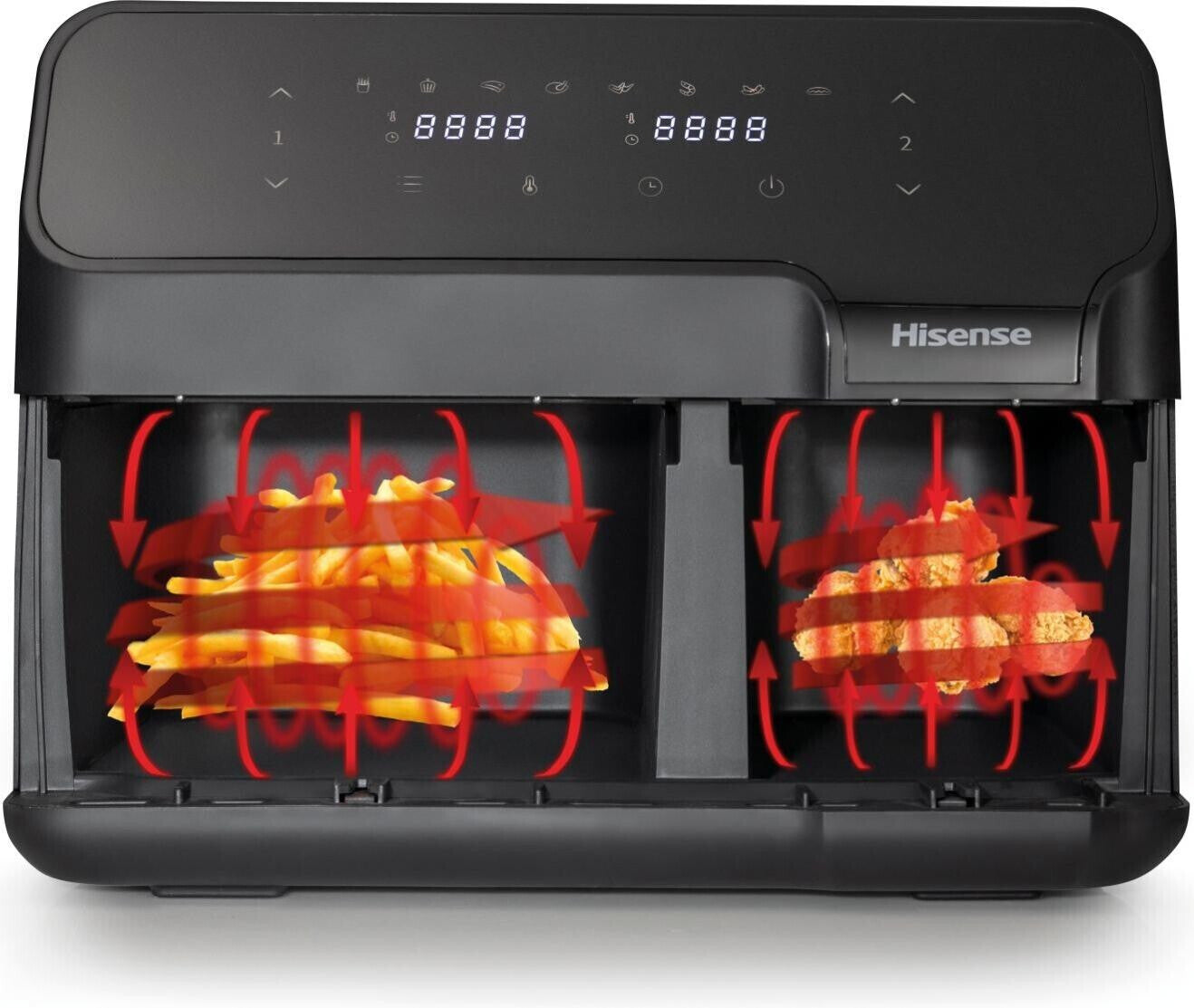 Hisense Dual Air Fryer DH7820 – 8.6L, 1700W