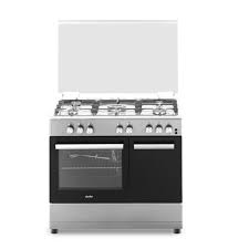 Simfer F9502IH-CDC 90 cm Freestanding Gas Cooker – Half Inox / Grey Sides